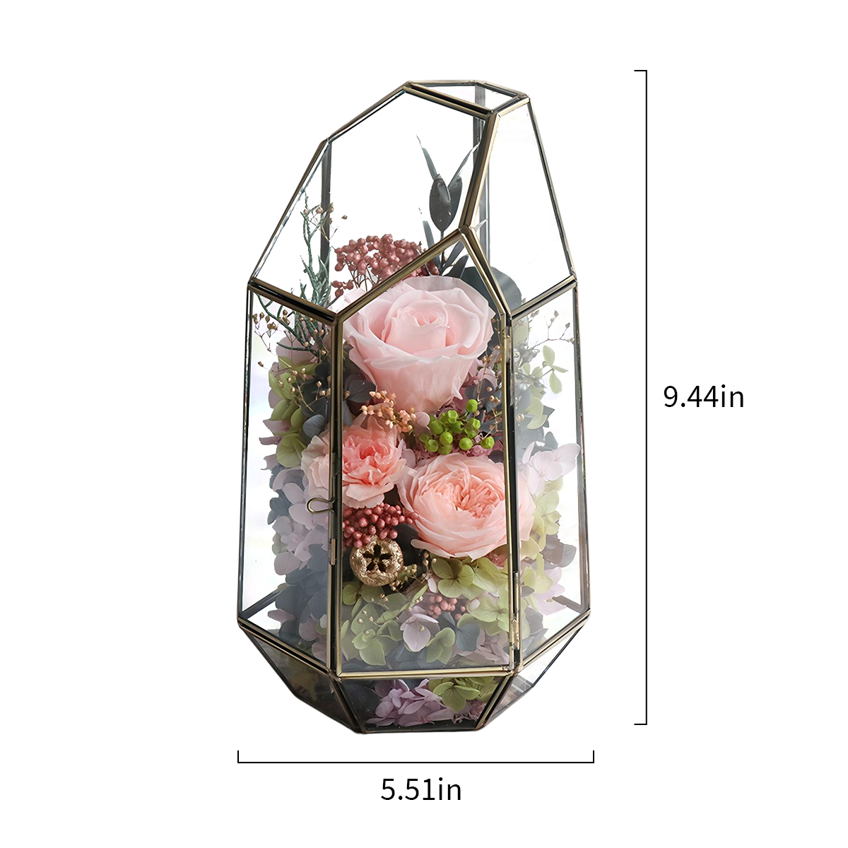 Rose in Glass Vase ｜Roselumi