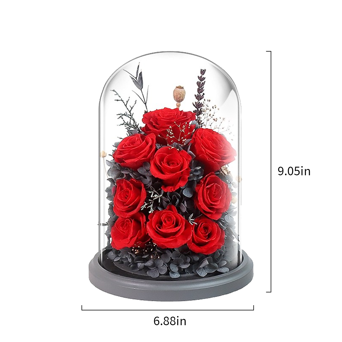 Red Rose in Crystal Gift Box | Roselumi