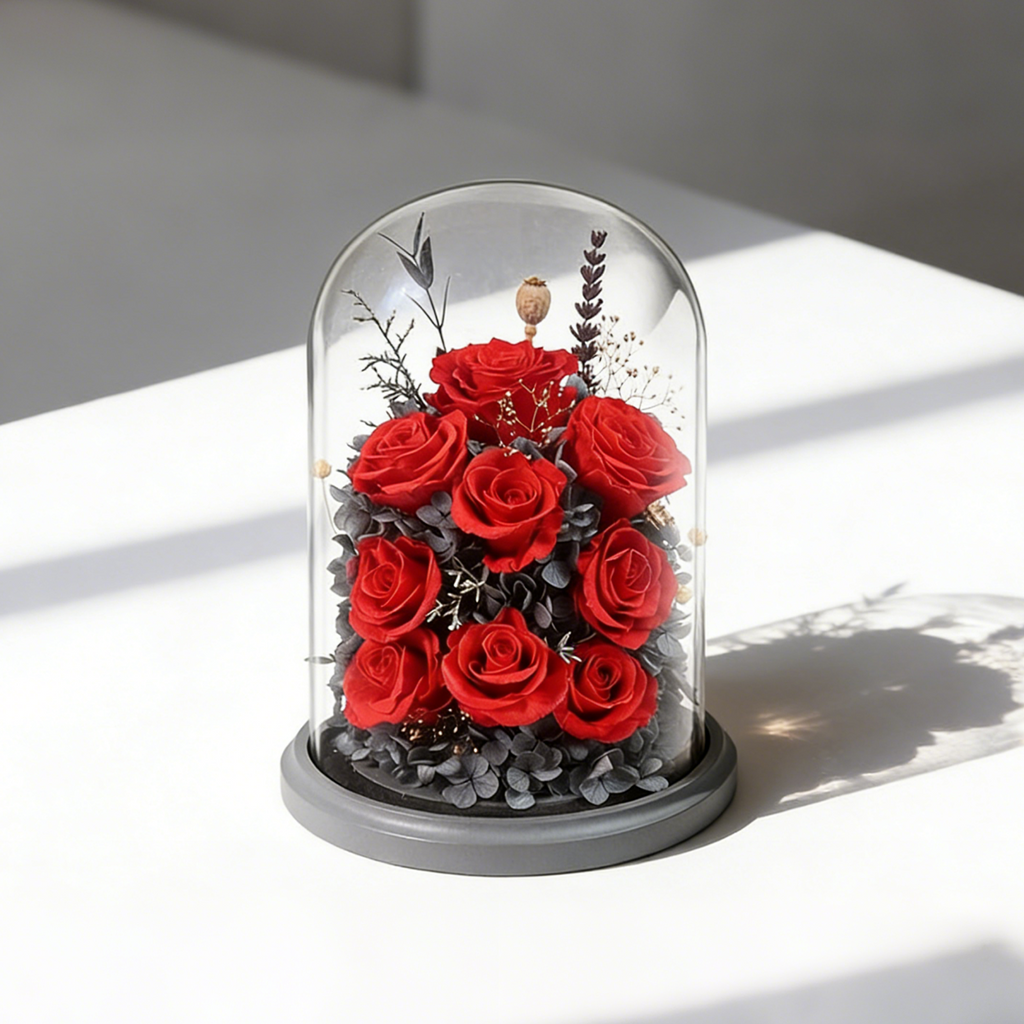 Red Rose in Crystal Gift Box | Roselumi
