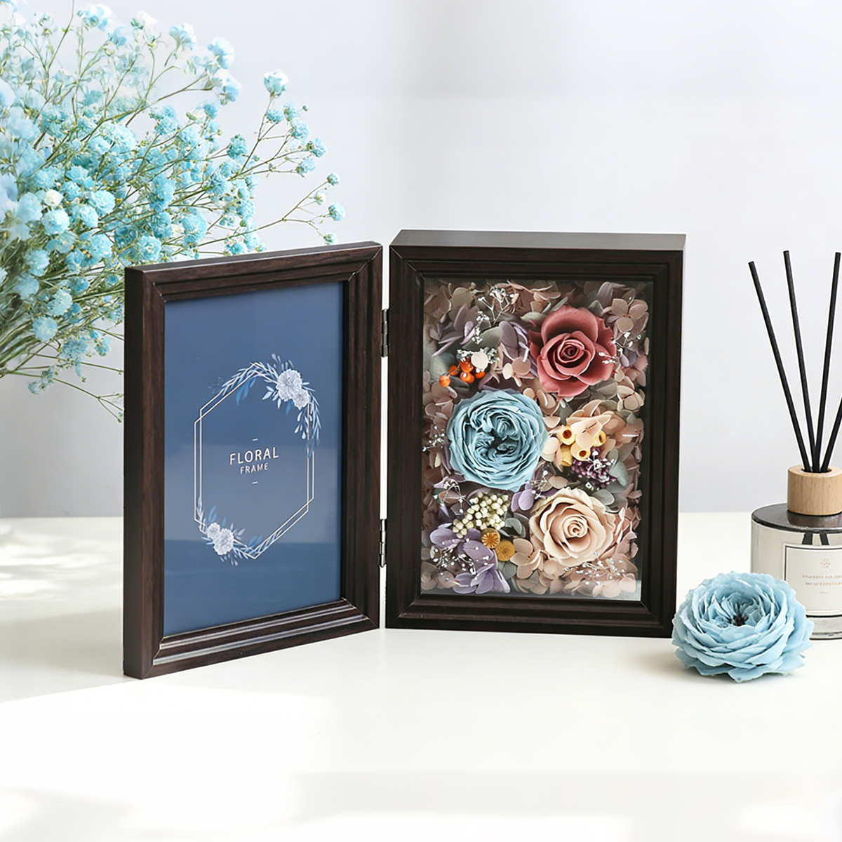Rose in Photo Album Gift Set | Roselumi
